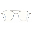 Tom Ford - Blue Block Soft Square Opticals Glasses - Square Optical Glasses - Charcoal - FT5659-B - Tom Ford Eyewear