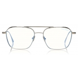 Tom Ford - Blue Block Soft Square Opticals Glasses - Occhiali da Vista Quadrati - Carbone - FT5659-B- Tom Ford Eyewear