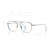 Tom Ford - Blue Block Soft Square Opticals Glasses - Occhiali da Vista Quadrati - Carbone - FT5659-B- Tom Ford Eyewear