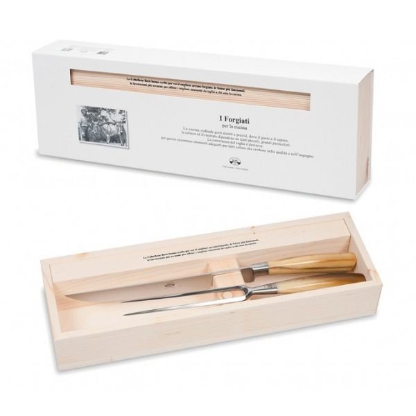 Coltellerie Berti - 1895 - Roast Knives Kit - N. 2745 - Exclusive Artisan Knives - Handmade in Italy