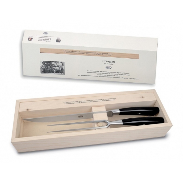 Coltellerie Berti - 1895 - Roast Knives Kit - N. 2545 - Exclusive Artisan Knives - Handmade in Italy