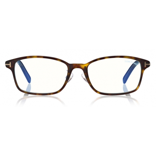 Tom Ford - Blue Block Square Opticals Glasses - Square Optical Glasses - Dark Havana - FT5647-D-B- Tom Ford Eyewear