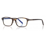 Tom Ford - Blue Block Square Opticals Glasses - Occhiali da Vista Quadrati - Havana Scuro - FT5647-D-B - Tom Ford Eyewear