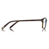Tom Ford - Blue Block Square Opticals Glasses - Occhiali da Vista Quadrati - Havana Scuro - FT5647-D-B - Tom Ford Eyewear
