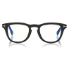 Tom Ford - Blue Block Soft Round Opticals Glasses - Occhiali da Vista Rotondi - Nero - FT5660-B - Tom Ford Eyewear