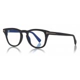 Tom Ford - Blue Block Soft Round Opticals Glasses - Round Optical Glasses - Black - FT5660-B -  Tom Ford Eyewear