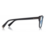 Tom Ford - Blue Block Soft Round Opticals Glasses - Round Optical Glasses - Black - FT5660-B -  Tom Ford Eyewear