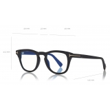 Tom Ford - Blue Block Soft Round Opticals Glasses - Occhiali da Vista Rotondi - Nero - FT5660-B - Tom Ford Eyewear