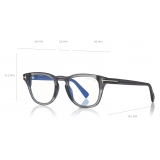 Tom Ford - Blue Block Soft Round Opticals Glasses - Round Optical Glasses - Grey - FT5660-B - Tom Ford Eyewear