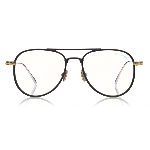 Tom Ford - Blue Block Pilot Opticals Glasses - Occhiali da Vista Pilota - Nero - FT5666-B -Tom Ford Eyewear