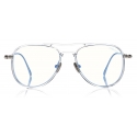 Tom Ford - Blue Block Pilot Opticals Glasses - Occhiali da Vista Pilota - Chiaro - FT5666-B - Tom Ford Eyewear