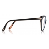 Tom Ford - Blue Block Soft Cat Eye Opticals Glasses - Occhiali da Vista Cat-Eye - Nero - FT5673-B - Tom Ford Eyewear