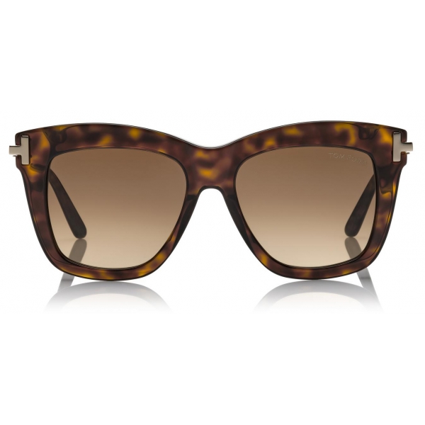 Tom Ford - Dasha Sunglasses - Occhiali da Sole Quadrati - Havana Scuro - FT0822 - Tom Ford Eyewear