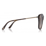 Tom Ford - Dasha Sunglasses - Occhiali da Sole Quadrati - Havana Scuro - FT0822 - Tom Ford Eyewear