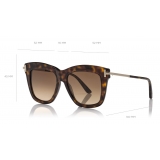 Tom Ford - Dasha Sunglasses - Square Sunglasses - Dark Havana - FT0822 - Sunglasses - Tom Ford Eyewear