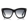 Tom Ford - Dasha Sunglasses - Square Sunglasses - Shiny Black Smoke - FT0822 - Sunglasses - Tom Ford Eyewear
