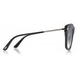 Tom Ford - Dasha Sunglasses - Occhiali da Sole Quadrati - Nero Lucido Fumo - FT0822 - Tom Ford Eyewear