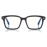 Tom Ford - Blue Block Square Opticals Glasses - Occhiali da Vista Quadrati - Nero - FT5661-B - Tom Ford Eyewear