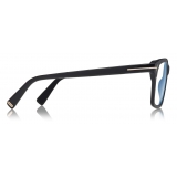 Tom Ford - Blue Block Square Opticals Glasses - Occhiali da Vista Quadrati - Nero - FT5661-B - Tom Ford Eyewear