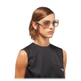 Prada - Prada Monochrome Collection - Occhiali Oversize - Cristallo Cipria - Prada Collection - Occhiali da Sole - Prada Eyewear