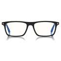 Tom Ford - Blue Block Slim Rectangular Optical Glasses - Occhiali da Vista Rettangolare - Nero - FT5681-B - Tom Ford Eyewear