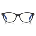 Tom Ford - Blue Block Soft Square Opticals Glasses - Occhiali da Vista Quadrati - Nero - FT5638-B - Tom Ford Eyewear