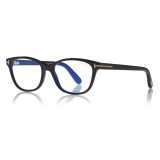 Tom Ford - Blue Block Soft Square Opticals Glasses - Square Optical Glasses - Black - FT5638-B - Tom Ford Eyewear