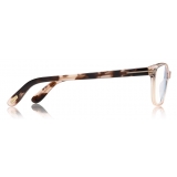 Tom Ford - Blue Block Soft Square Opticals Glasses - Square Optical Glasses - Dark Havana - FT5638-B -Tom Ford Eyewear