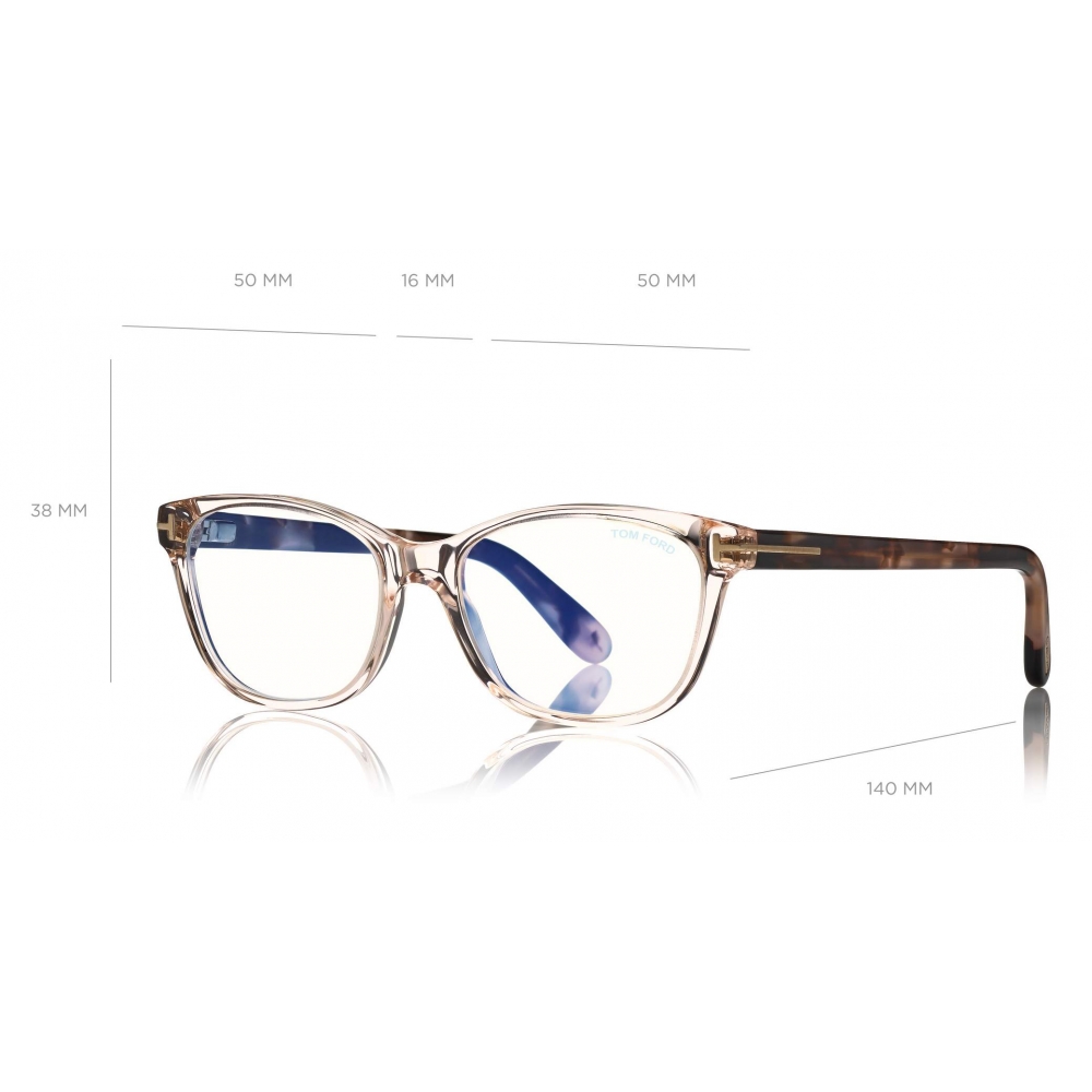 Tom Ford - Blue Block Soft Square Opticals Glasses - Square Optical Glasses  - Dark Havana - FT5638-B -Tom Ford Eyewear - Avvenice