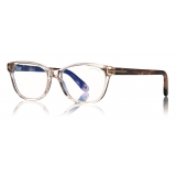 Tom Ford - Blue Block Soft Cat-Eye Opticals Glasses - Occhiali da Vista Cat-Eye - Nero - FT5618-B - Tom Ford Eyewear