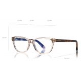 Tom Ford - Blue Block Soft Cat-Eye Opticals Glasses - Cat-Eye Optical Glasses - Black - FT5618-B -Tom Ford Eyewear
