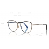 Tom Ford - Blue Block Soft Cat-Eye Opticals Glasses - Occhiali da Vista Cat-Eye - Nero - FT5667-B - Tom Ford Eyewear