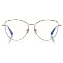 Tom Ford - Blue Block Soft Cat-Eye Opticals Glasses - Occhiali da Vista Cat-Eye - Carbone - FT5667-B -Tom Ford Eyewear
