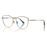 Tom Ford - Blue Block Soft Cat-Eye Opticals Glasses - Cat-Eye Optical Glasses - Charcoal - FT5667-B - Tom Ford Eyewear