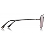 Tom Ford - Len Sunglasses - Occhiali da Sole Pilota - Nero Fumo - FT0815 - Occhiali da Sole - Tom Ford Eyewear
