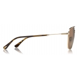 Tom Ford - Len Sunglasses - Pilot Sunglasses - Rose Gold Brown - FT0815 - Sunglasses - Tom Ford Eyewear