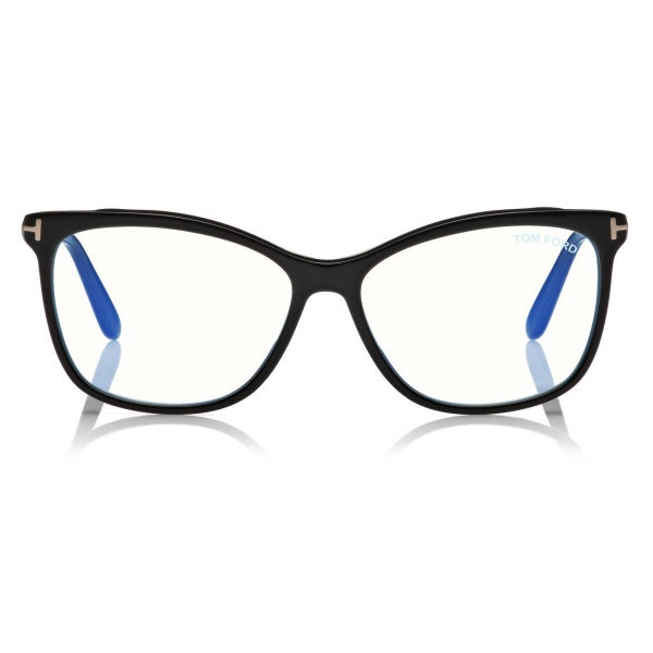 Tom Ford - Blue Block Cat-Eye Magnetic Optical Glasses - Cat-Eye Optical Glasses - Black - FT5690-B- Tom Ford Eyewear