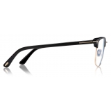 Tom Ford - Blue Block Rectangular Magnetic Bridge Glasses - Occhiali da Vista Rettangolare - Nero - FT5683-B -Tom Ford Eyewear