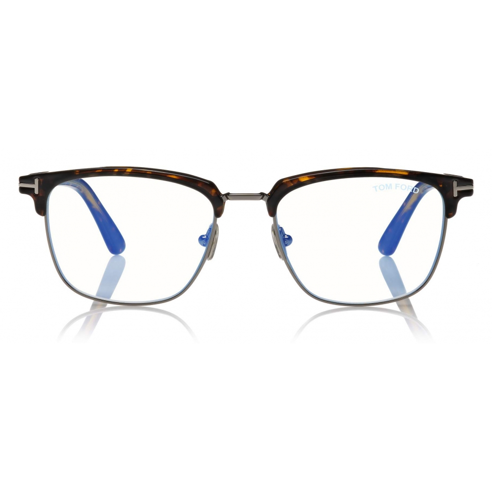 Tom Ford - Blue Block Magnetic Bridge Glasses - Rectangular 