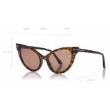 Tom Ford - Evelyn Sunglasses - Cat-Eye Sunglasses - Dark Havana - FT0820 - Sunglasses - Tom Ford Eyewear