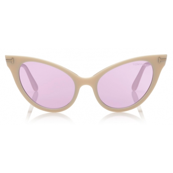 Tom Ford - Evelyn Sunglasses - Cat-Eye Sunglasses - Ivory - FT0820 -  Sunglasses - Tom Ford Eyewear - Avvenice