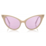 Tom Ford - Evelyn Sunglasses - Cat-Eye Sunglasses - Ivory - FT0820 - Sunglasses - Tom Ford Eyewear