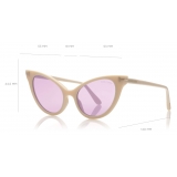 Tom Ford - Evelyn Sunglasses - Cat-Eye Sunglasses - Ivory - FT0820 - Sunglasses - Tom Ford Eyewear