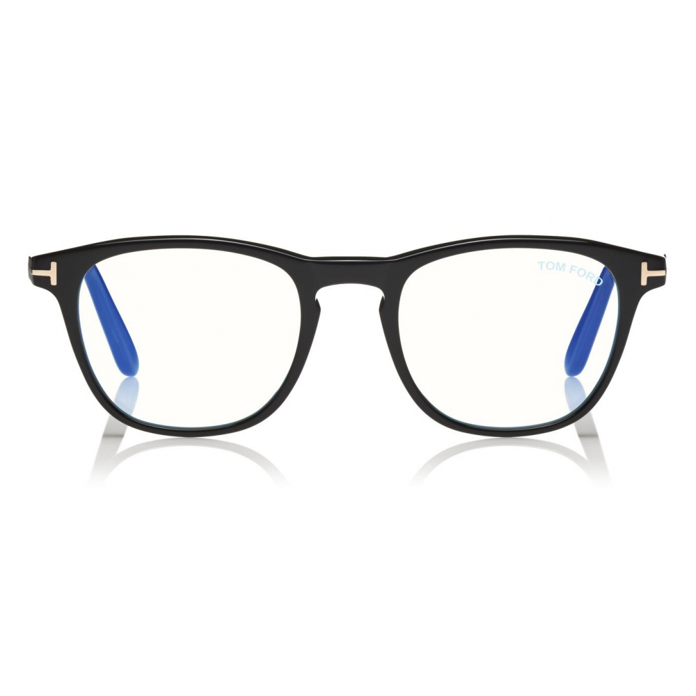 Tom Ford - Blue Block Soft Round Opticals Glasses - Round Optical Glasses -  Black - FT5625-B - Tom Ford Eyewear - Avvenice