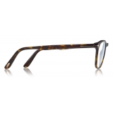 Tom Ford - Blue Block Soft Round Opticals Glasses - Round Optical Glasses - Dark Havana - FT5625-B - Tom Ford Eyewear