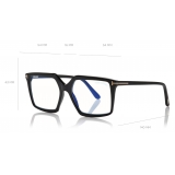 Tom Ford - Blue Block Square Magnetic Optical Glasses - Occhiali da Vista Quadrati - Nero - FT5689-B - Tom Ford Eyewear
