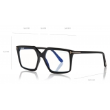 Tom Ford - Blue Block Square Magnetic Optical Glasses - Square Optical Glasses - Black - FT5689-B -Tom Ford Eyewear