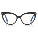 Tom Ford - Blue Block Cat-Eye Opticals Glasses - Cat-Eye Optical Glasses - Black - FT5674-B -Tom Ford Eyewear