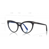 Tom Ford - Blue Block Cat-Eye Opticals Glasses - Cat-Eye Optical Glasses - Black - FT5674-B -Tom Ford Eyewear