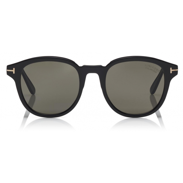 Tom Ford - Polarized Jameson Sunglasses - Round Sunglasses - Black - FT7052-P - Sunglasses - Tom Ford Eyewear